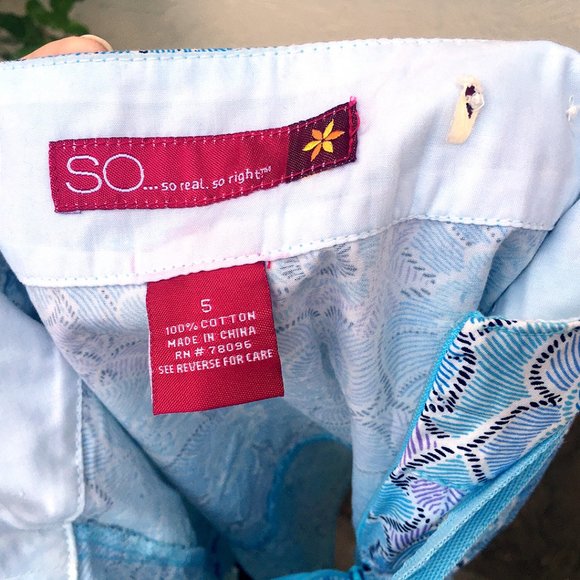 SO Floral Poplin Short Skirt w Ruffles (Juniors 5) - Picture 5 of 5